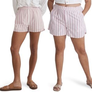 NWT Madewell Stripe Cotton Poplin Paperbag Waist Shorts